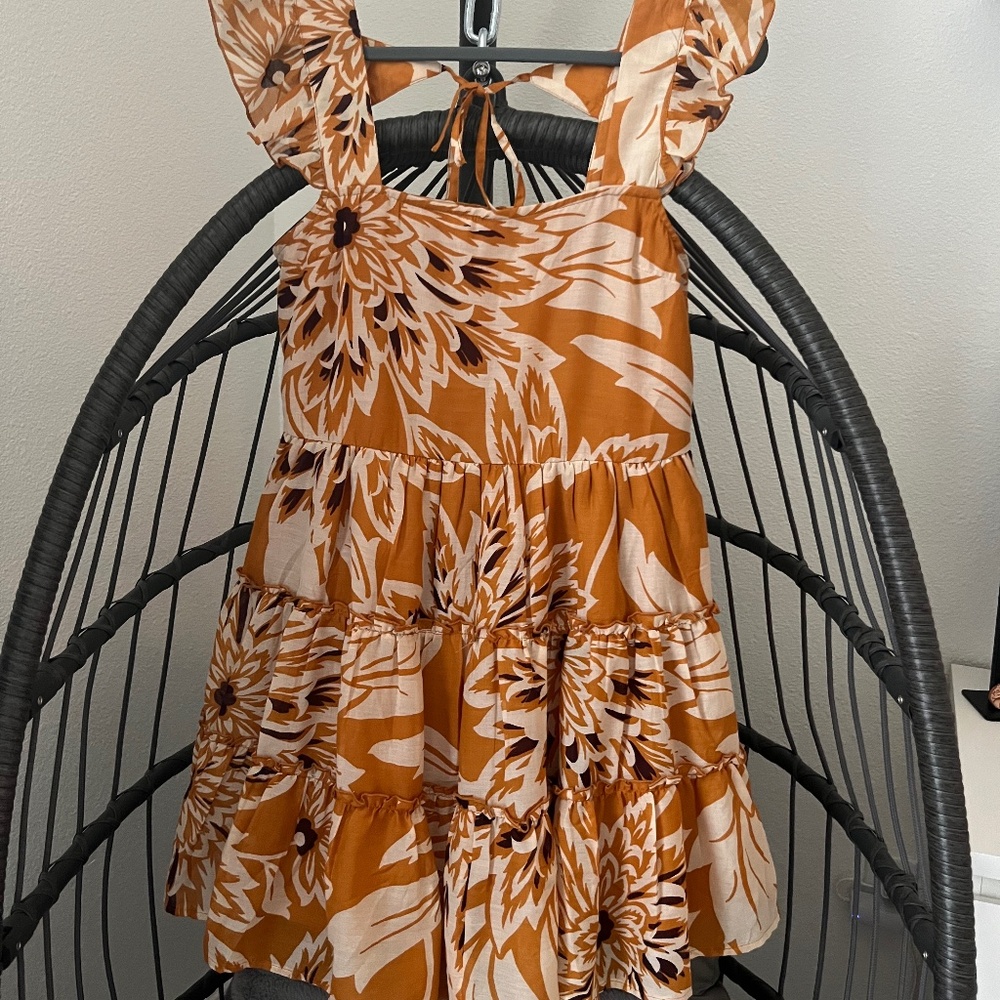 BAND OF THE FREE Floral Print Tiered Mini Dress